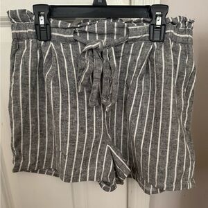 Tie front shorts